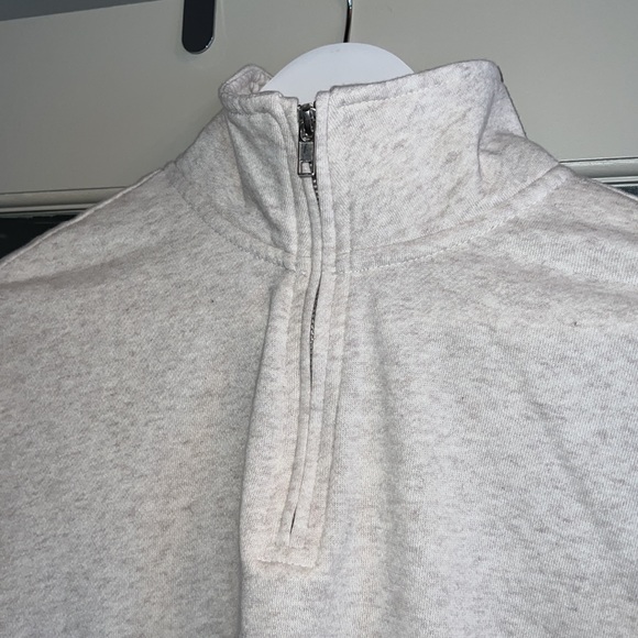 Cream/white grey cropped half-zip sweater from Garage - Picture 5 of 6
